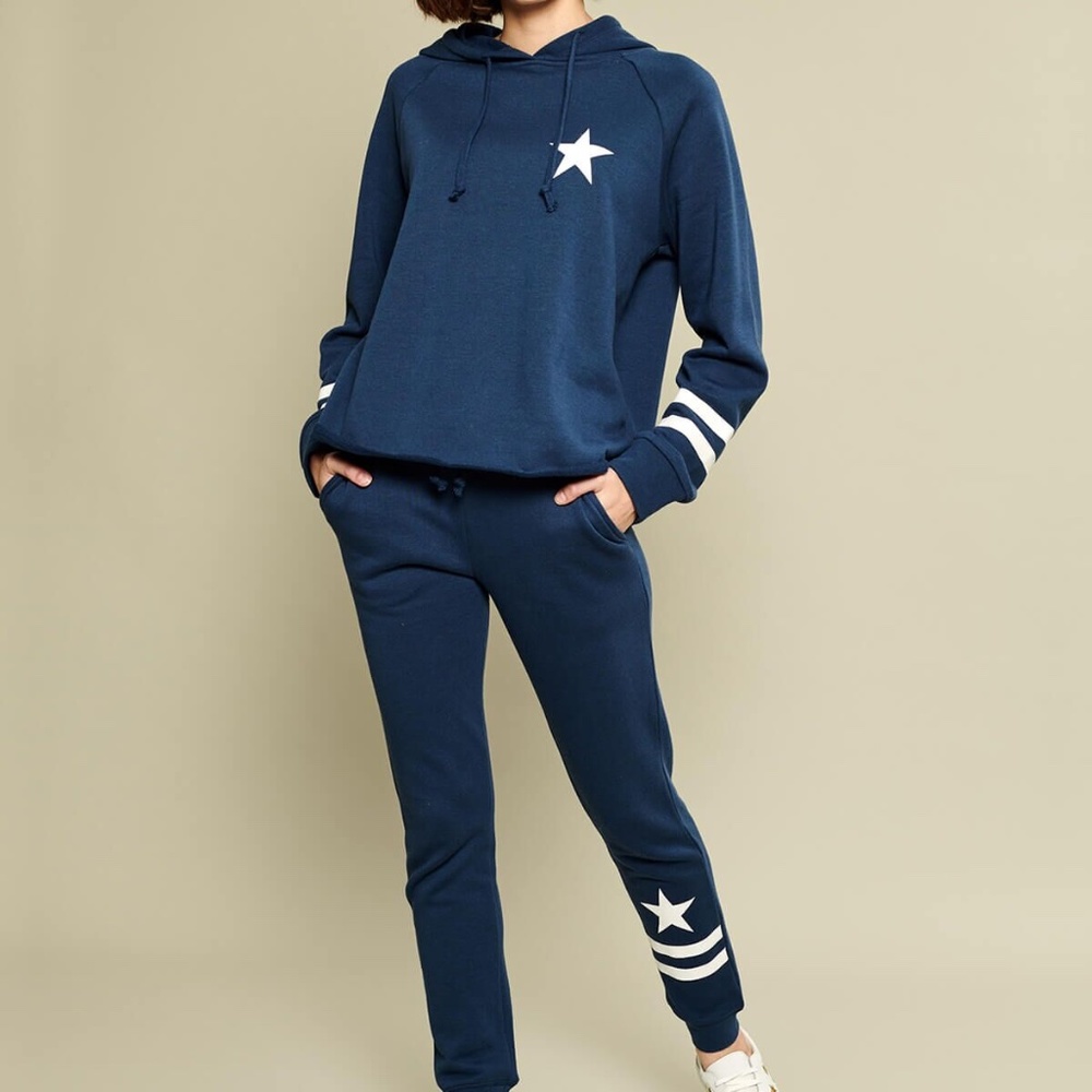 🛍️(NWT)SET-Navy South Parade Track Outfit: Sweatshirt & Sweatpants Sold Together